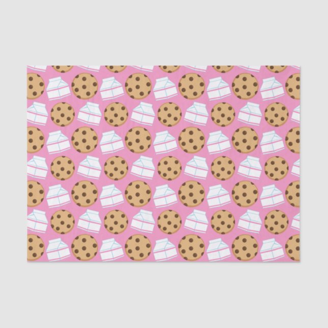 Papel De Seda Teste padrão do leite e dos biscoitos (Frente )