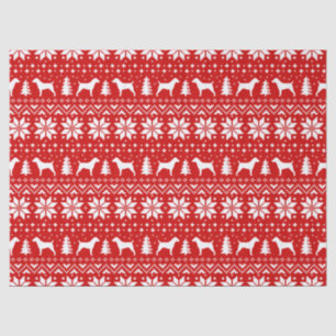 Papel De Seda Teste padrão do Natal das silhuetas de Jack