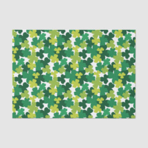 Papel De Seda Teste padrão do trevo do dia de St Patrick