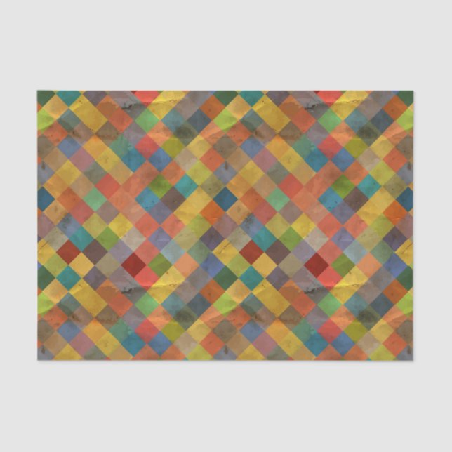 Papel De Seda Teste padrão do vintage. Geométrico (Frente )