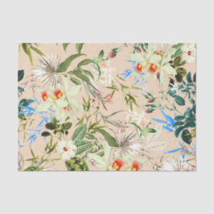 Papel De Seda Teste padrão dos Wildflowers do vintage