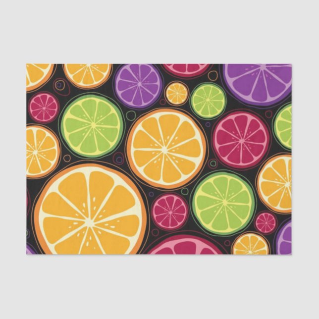 Papel De Seda Teste padrão e fundo alaranjados (Frente )