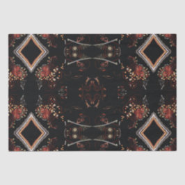 Papel De Seda Teste padrão floral 2 da colagem do art deco de