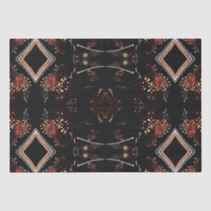 Papel De Seda Teste padrão floral 2 da colagem do art deco de