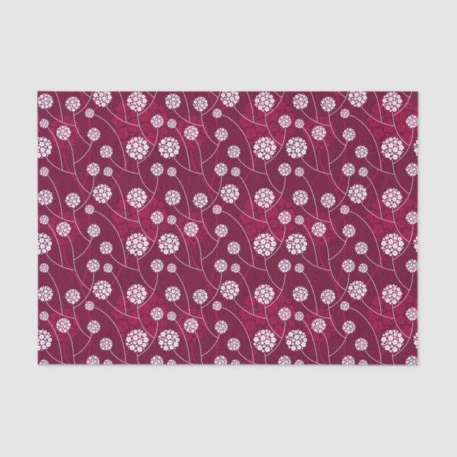 Papel De Seda Teste padrão floral abstrato (Frente )