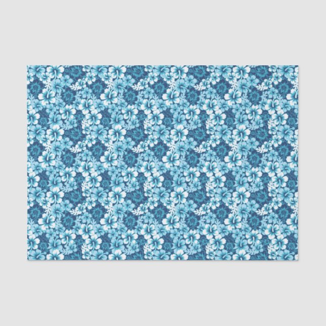 Papel De Seda Teste padrão floral do hibiscus do surf (Frente )