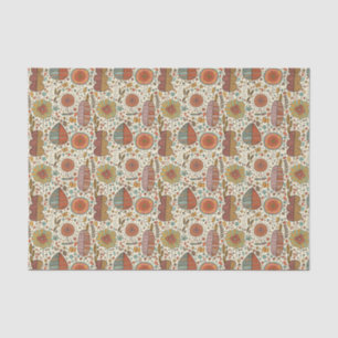 Papel De Seda Teste padrão floral do verão feito das folhas