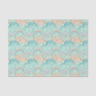 Papel De Seda Teste padrão floral multicolorido do Doodle