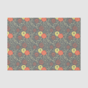 Papel De Seda Teste padrão floral retro