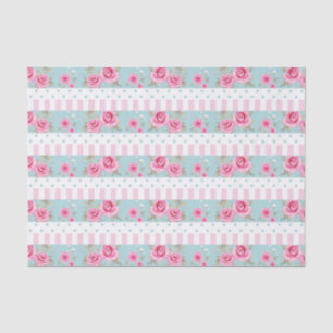 Papel De Seda Teste padrão floral romântico dos rosas do rosa