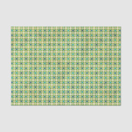 Papel De Seda Teste padrão geométrico verde e azul