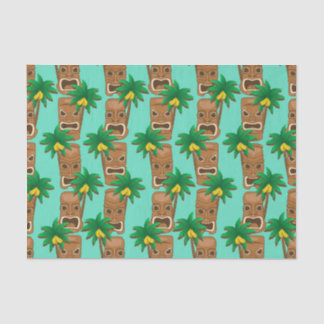 Papel De Seda Teste padrão havaiano da repetição de Tiki