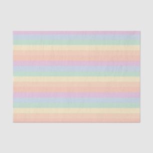 Papel De Seda Teste padrão listrado do arco-íris Pastel colori