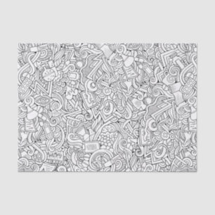Papel De Seda Teste padrão médico de B&W