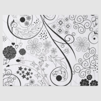 Papel De Seda Teste padrão na moda Funky retro