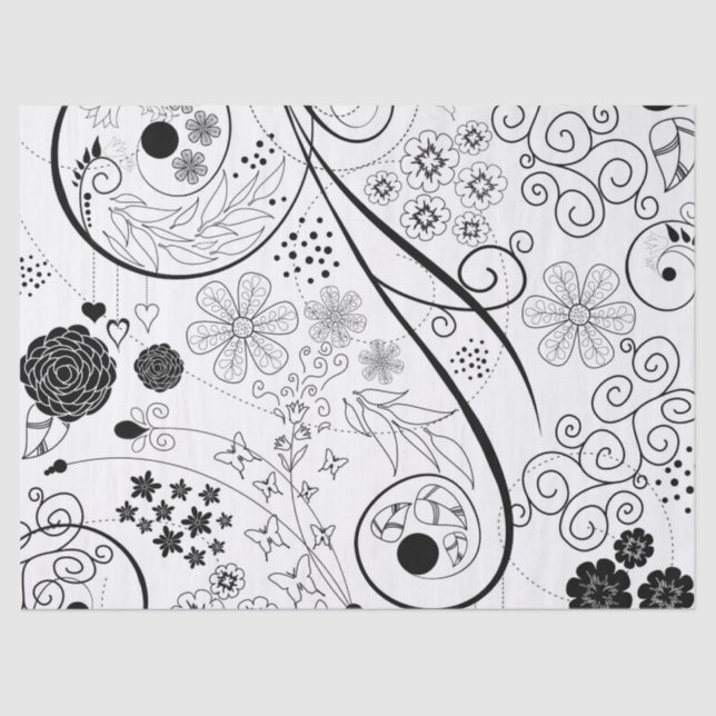 Papel De Seda Teste padrão na moda Funky retro (Frente )