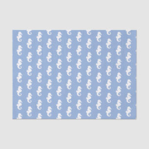 Papel De Seda Teste padrão náutico do cavalo marinho dos