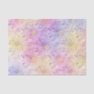 Papel De Seda Teste padrão Pastel da margarida da aguarela
