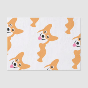 Papel De Seda Teste padrão pequeno bonito do Corgi