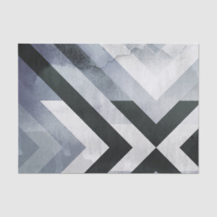 Papel De Seda Teste padrão preto & branco afligido decorativo