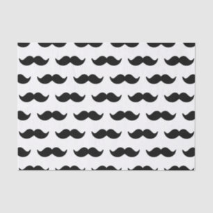 Papel De Seda Teste padrão preto e branco 1 do bigode do
