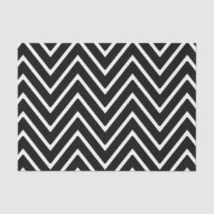 Papel De Seda Teste padrão preto e branco 2 de Chevron