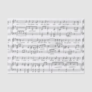 Papel De Seda Teste padrão preto e branco da partitura