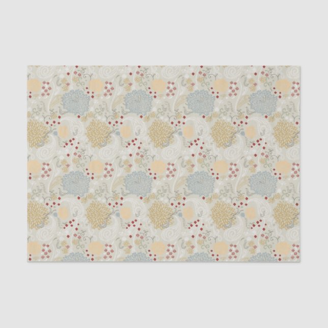 Papel De Seda teste padrão que indica o jardim encaracolado (Frente )