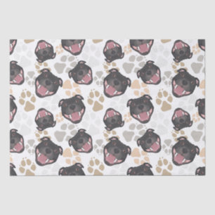 Papel De Seda Teste padrão Staffordshire bull terrier das patas