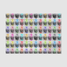 Teste padrão tirado da coruja da aguarela mão