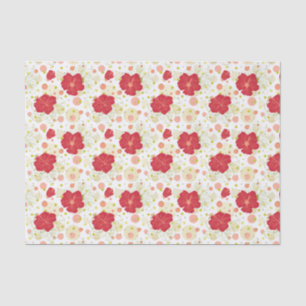 Papel De Seda Teste padrão tirado mão do hibiscus
