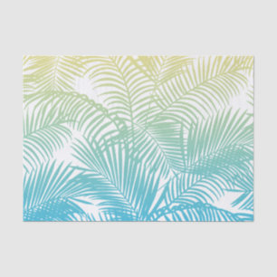 Papel De Seda Teste padrão tropical das palmeiras do amarelo