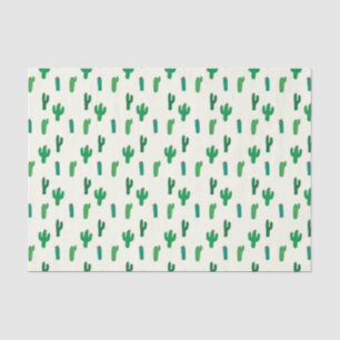 Papel De Seda Teste padrão verde-claro do cacto