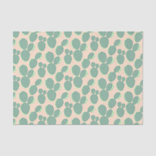 Papel De Seda Teste padrão verde & cor-de-rosa do cacto