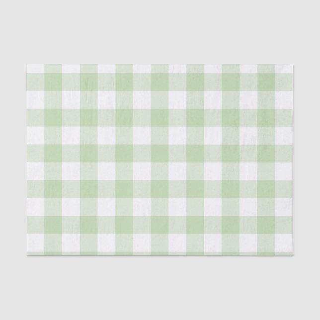 Papel De Seda Teste padrão verde da verificação do búfalo (Frente )