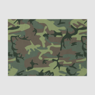 Papel De Seda Teste padrão verde de Camo Brown da camuflagem