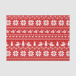 Papel De Seda Teste padrão vermelho bonito do feriado dos