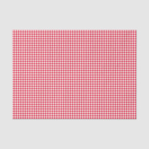 Papel De Seda Teste padrão vermelho da verificação do guingã