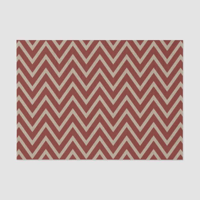 Papel De Seda Teste padrão vermelho rústico de Chevron de (Frente )