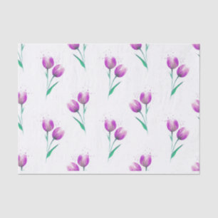 Papel De Seda Teste padrão violeta cor-de-rosa da aguarela das