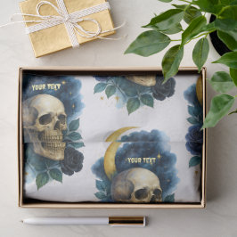 Papel De Seda Testemunha Ética Gótica Floral de Halloween Creepy