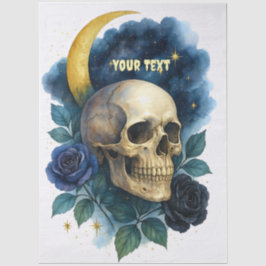 Papel De Seda Testemunha Ética Gótica Floral de Halloween Creepy