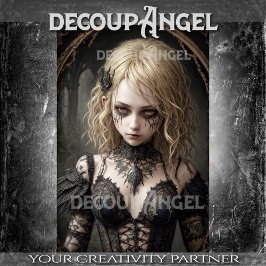 Papel De Seda Testemunha gótico loira: Vivienne - Decoupage-