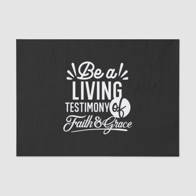 Papel De Seda Testemunho de Vida Espiritual Citação de Fé e Graç (Frente )