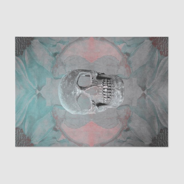 Papel De Seda Têxtase da Cinza rosa-palha-palha-chata-gótica (Frente )