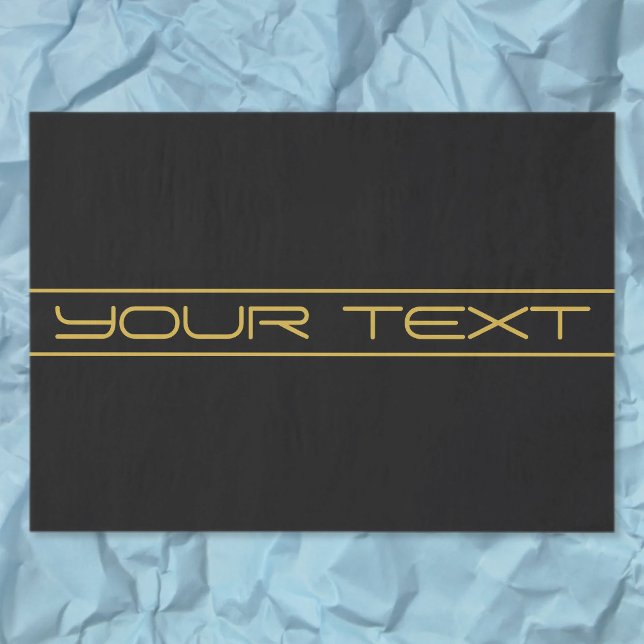 Papel De Seda Texto e faixas Douradas editáveis por Na moda mode (Criador carregado)