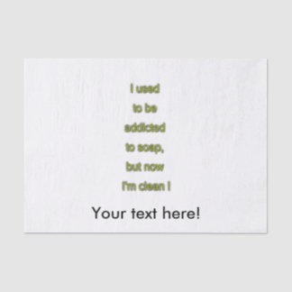 Papel De Seda Texto engraçado do Soap