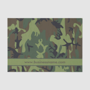 Papel De Seda Texto Personalizado da Camuflagem