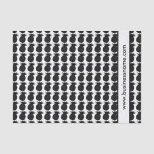 Papel De Seda Texto Personalizado do Padrão de Abacaxi Preto