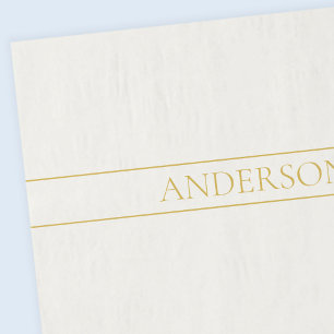 Papel De Seda Texto Personalizável Elegante Simples Branco Dou